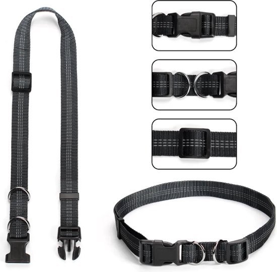 Ceinture Runnig Chiens - Enclos - Jogging - Marche - Chien - Anti choc - Jaune Fluor
