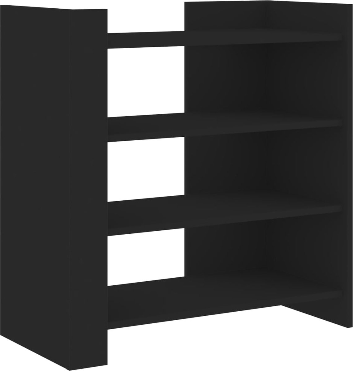 vidaXL Dressoir - 73,5x35x75 - cm - bewerkt - hout - zwart