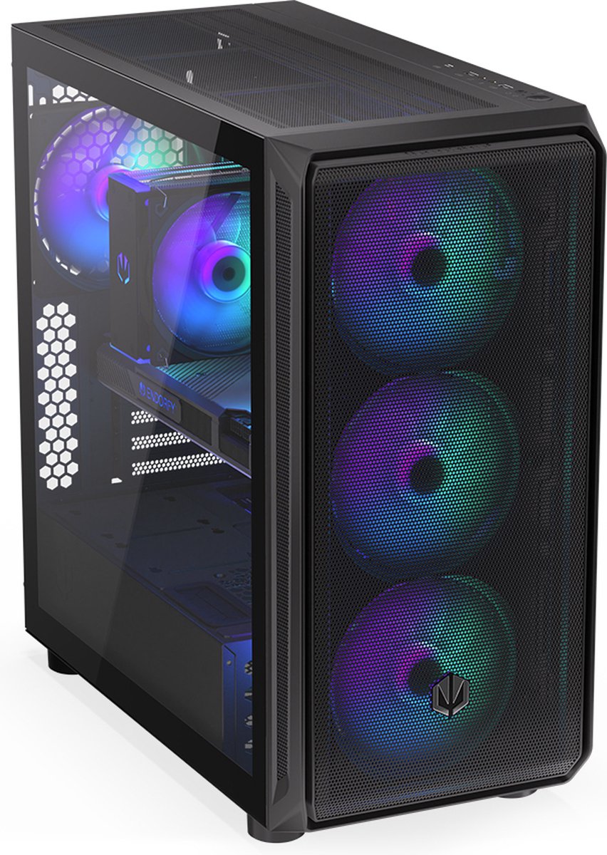 ENDORFY Arx 700 ARGB, Tower, PC, Zwart, ATX, ITX, micro ATX, Multi, Case fans