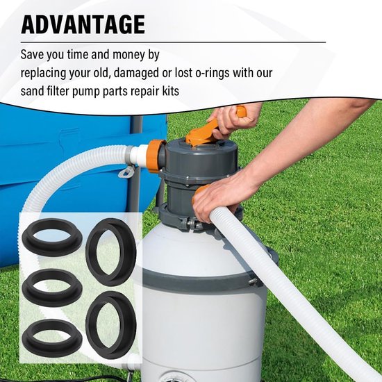 Pool O-Ringe Ersatz - 5er Set Für Sandfilterpumpen 26323CA, 26331CA, 26337EH