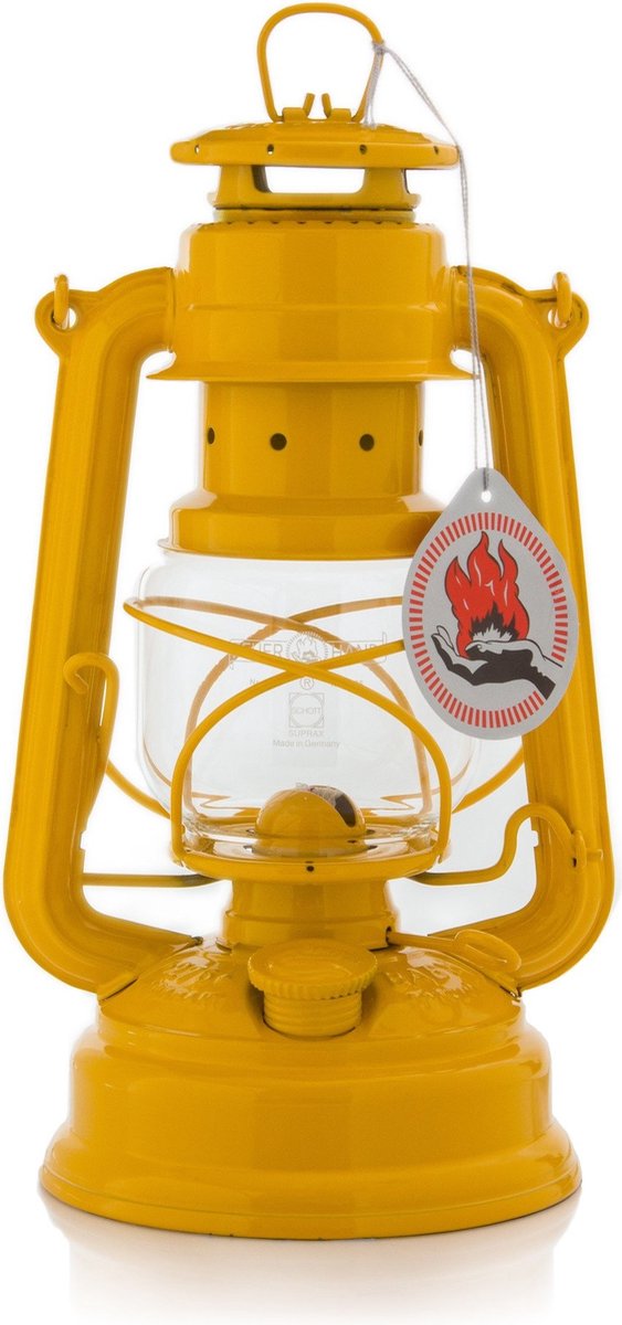 Feuerhand Stormlantaarn Baby special 276 - Geel - 13.5x15x26.5cm - Modern