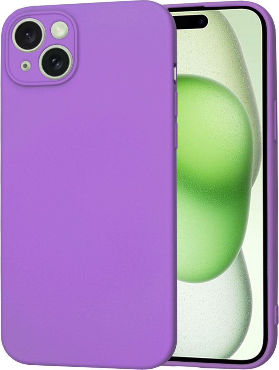 Techsuit Soft Flex Silicone Back Cover hoesje voor Apple iPhone 15 Plus - Purple