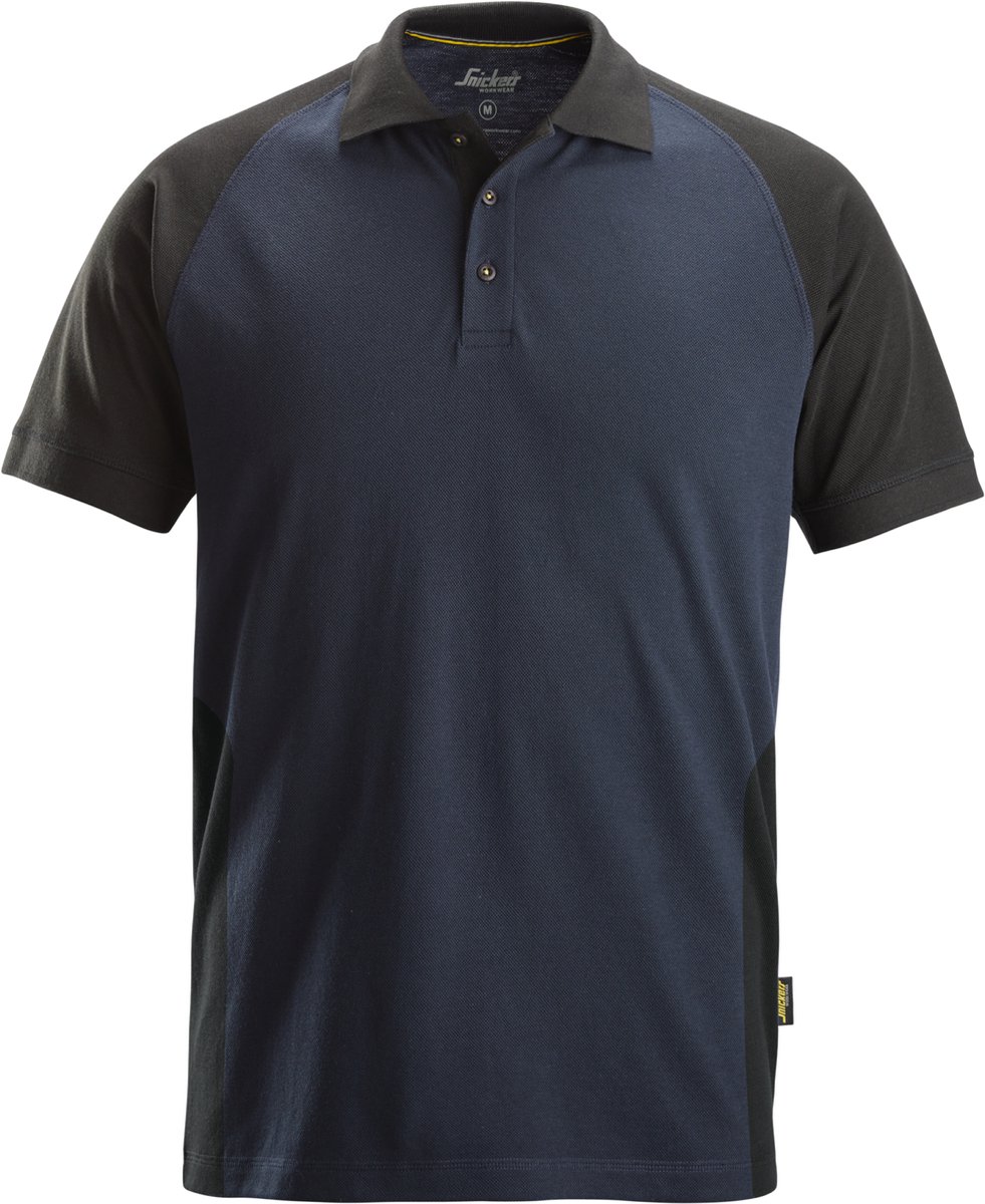 Snickers 2750 Tweekleurig Polo Shirt - Donker Blauw/Zwart - XL