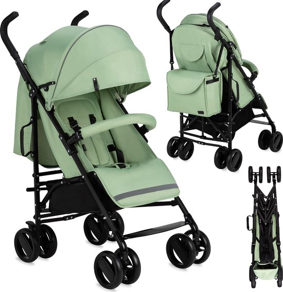 Foto: Momi akira buggy compacte lichtgewicht paraplu buggy groen geschikt van 6mnd 15kg 