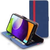 ebestStar - Hoes voor Samsung Galaxy A52, A52S 5G, Wallet Etui, Book case hoesje, Donkerblauw, Rood