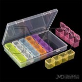 Jumada's - Diamond Painting Opbergbox met 28 bakjes - Diamond painting opbergdoos - Sorteerdoos - Multicolor