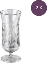 Koziol - Superglas Club No. 17 Glas 400 ml Set van 2 Stuks Luxury Light Grey - Thermoplastic - Grijs