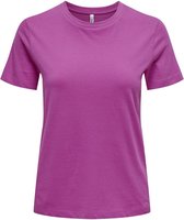 Only T-shirt Onltruly Reg S/s Print Top Box Jrs 15324394 Purple Orchid/maour Dames Maat - M