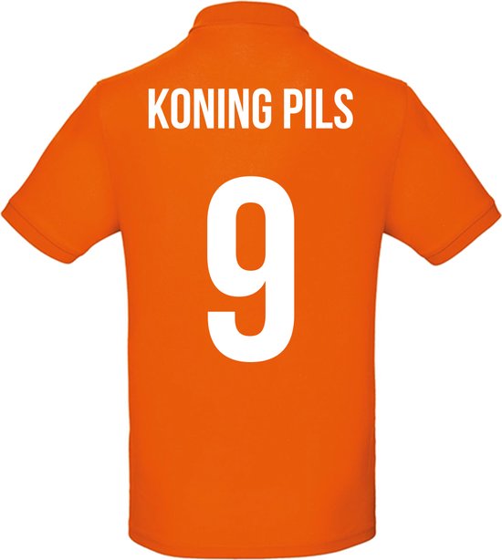 Oranje polo - Koning Pils - Koningsdag - EK - WK - Voetbal - Sport - Unisex - Maat XL