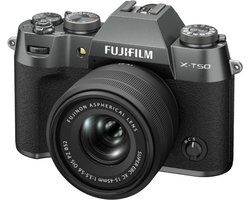 Fujifilm X-T50 - Systeemcamera - + XC15-45mm lens - Charcoal Silver