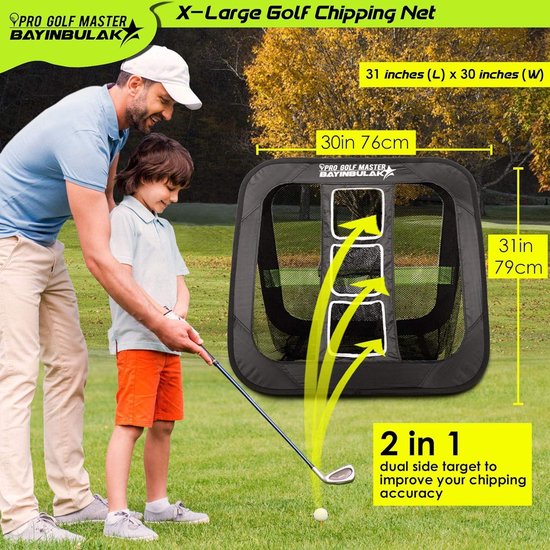 Golf Chipping Praktijk Netto - Achtertuin Rijden - 25 '× 25' - Golf Accessoires - Mannen Gift - 1 Pack van GOLF — afbeelding 2