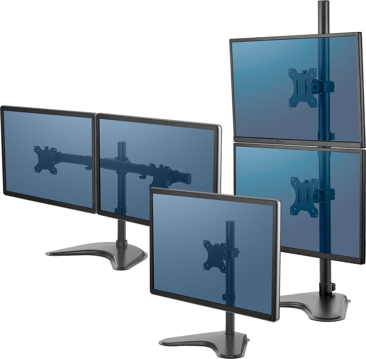 Fellowes Seasa Dubbele Monitorarm Verticaal thumbnail 3