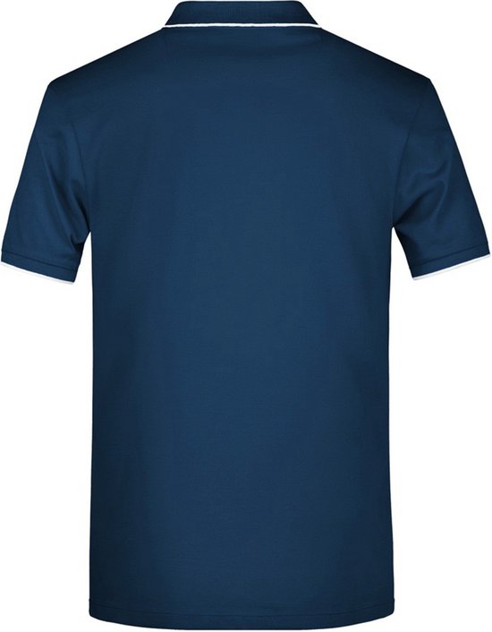 James & Nicholson Poloshirt - Golf Pro premium - navy/wit - katoen - voor heren XL van James & Nicholson — afbeelding 3