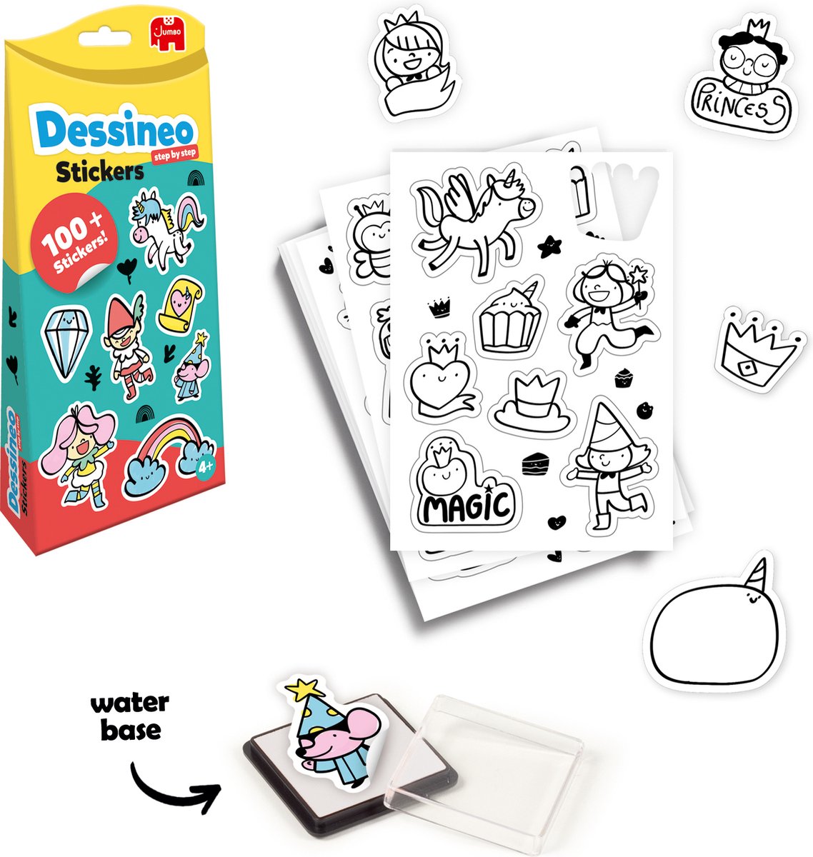Dessineo Stickers Theme Pack - Feeën & Eenhoorns, 4Y+ — afbeelding 2