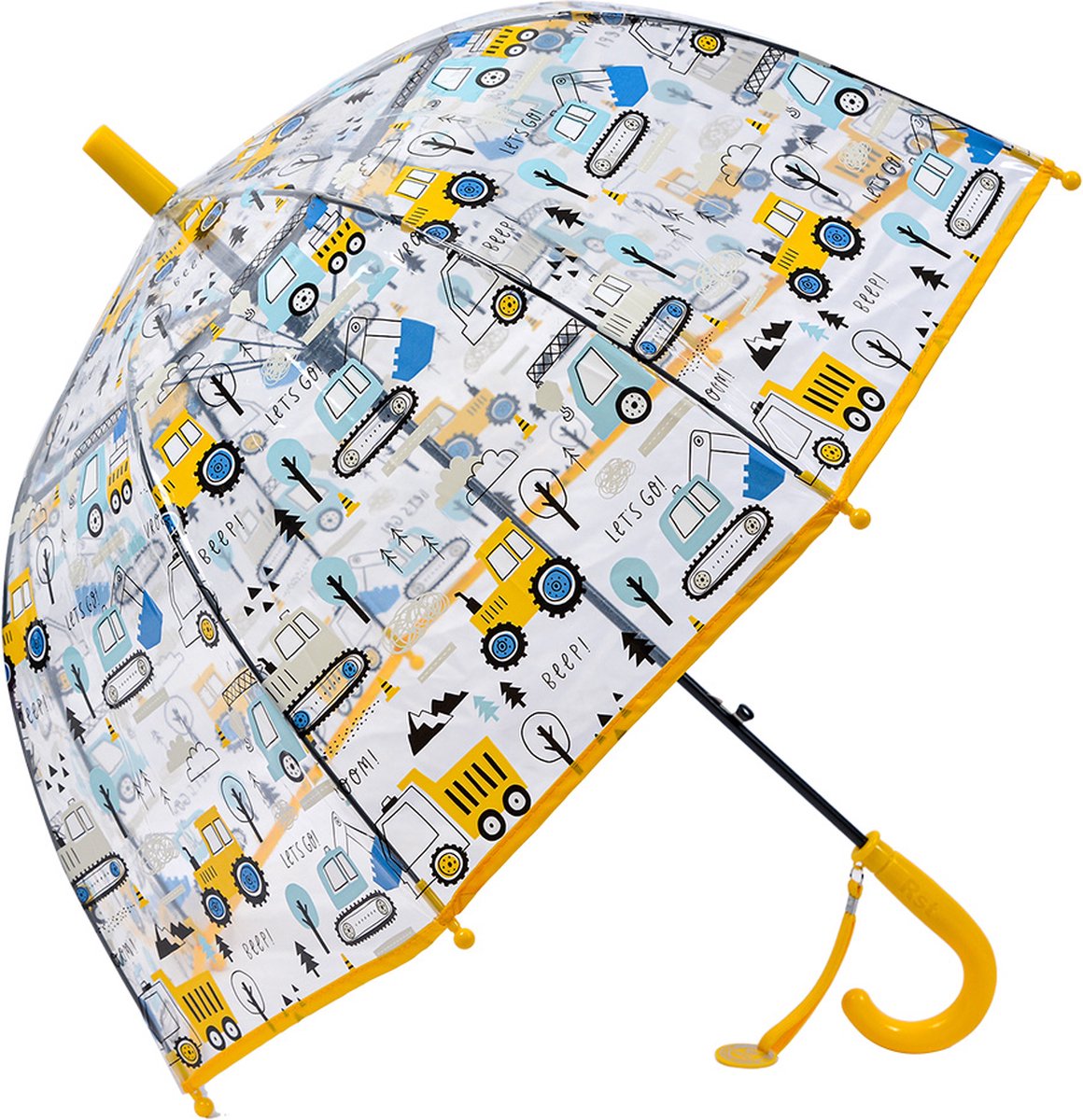 Juleeze Kinderparaplu Ø 70x65 cm Transparant Kunststof Auto