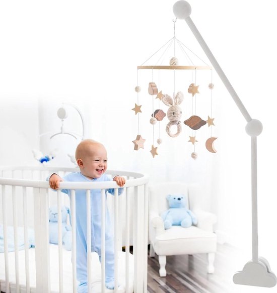 Houder Voor Babybed, Verstelbaar, Beweegbare Arm Met Mechanische Muziekdoos Mobiel Babybed En Kinderen 1998544216