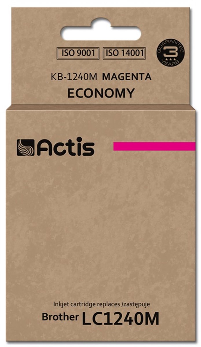 Image of Actis KB-1240M inkt (vervanging Brother LC1240M/LC1220M; Standaard; 19 ml; rood)