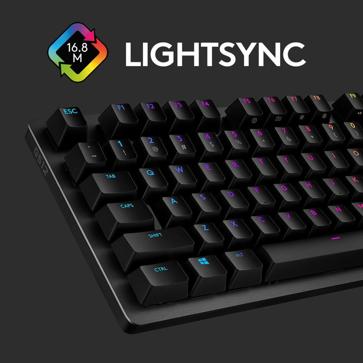 Logitech G512 Carbon GX RED Linear - Bedraad Toetsenbord - Qwerty US - Zwart