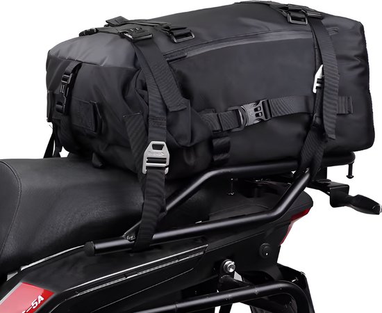 CarryQuest® - Motor Achter Tas 30L Waterdicht Multifunctioneel Zadel Zijbagage Tas rugzak Universeel - Zwart 30L