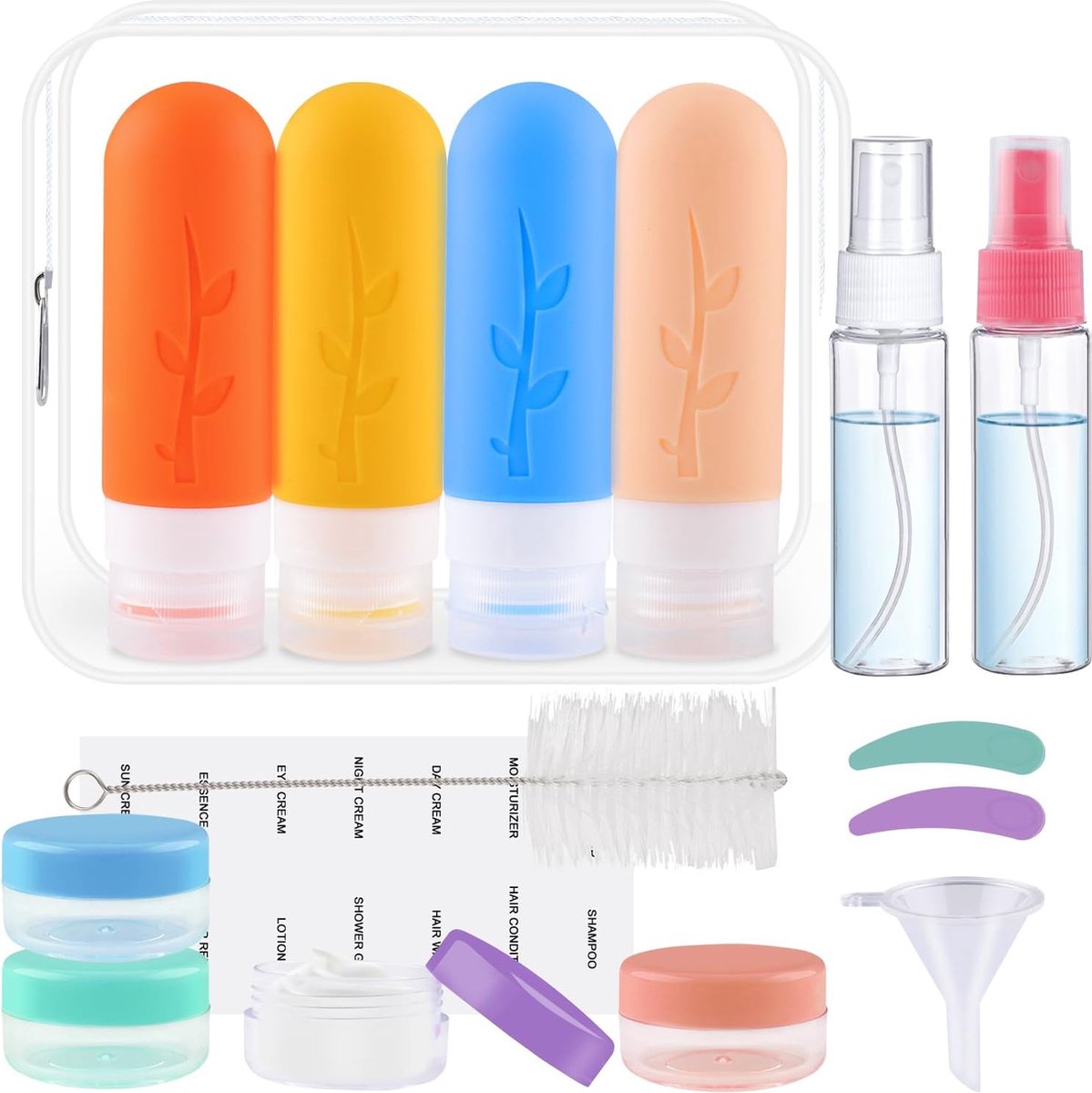 Goedkoopste Reisflesjes - Reisflacons - Navulbaar - Vliegtuig Handbagage - 90ml
