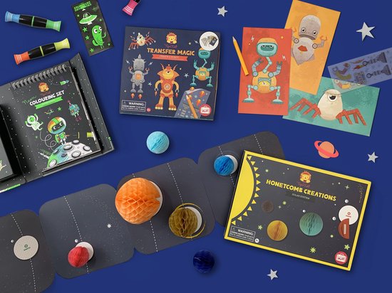 Tiger Tribe Neon Colouring Sets/Outer Space