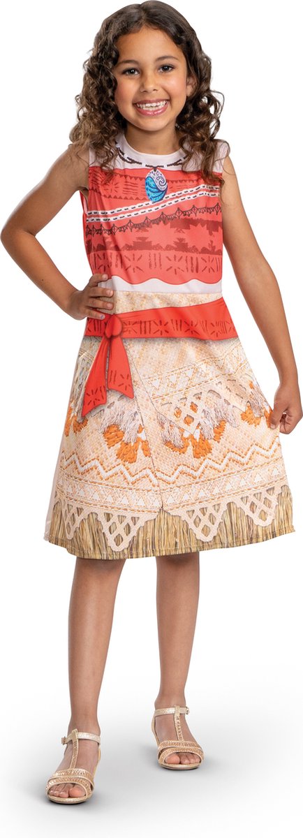 DISNEY - MOANA, kostuum Moana/Vaiana Basic, Maat S (5 - 6 jaar), Meisjes