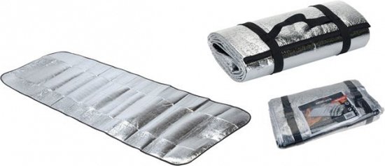 Campingmat slaapmatje - aluminium - 190 x 60 cm - kamperen - zilver van Abbey Camp — afbeelding 2