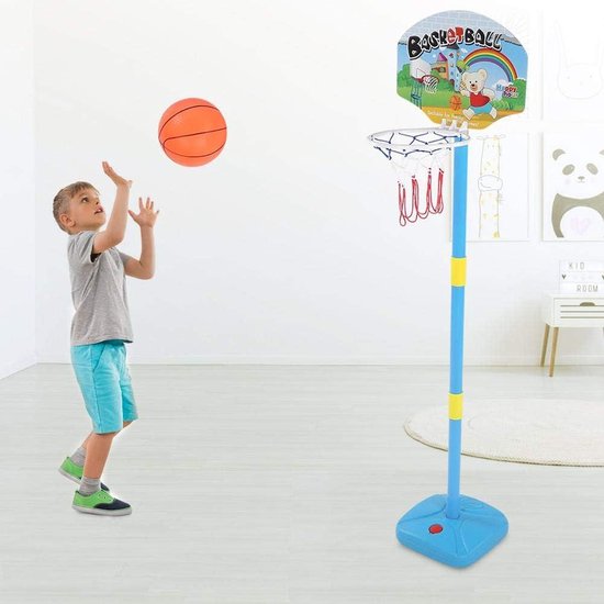 COSTWAY Basketbal standaard in hoogte verstelbaar van 200 tot 305 cm, basketbalring met standaard, geschikt voor binnen en buiten
