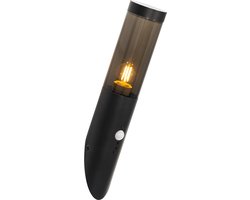 QAZQA rox - Moderne Buitenlamp met Bewegingsmelder - Bewegingssensor - sensor voor buiten - 1 lichts - L 7.6 cm - Zwart - Buitenverlichting