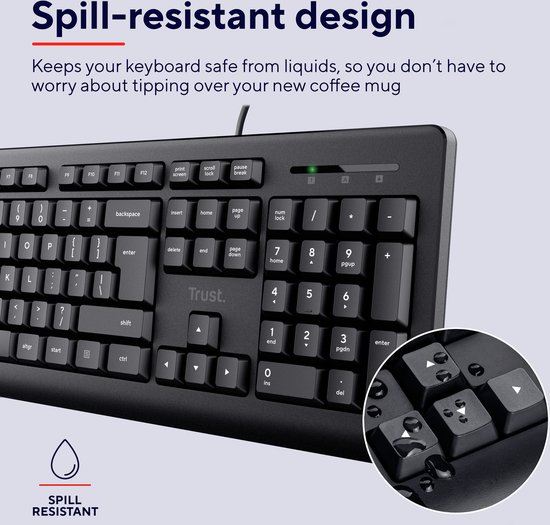 Trust Primo - Bedraad Toetsenbord - Qwerty - Zwart