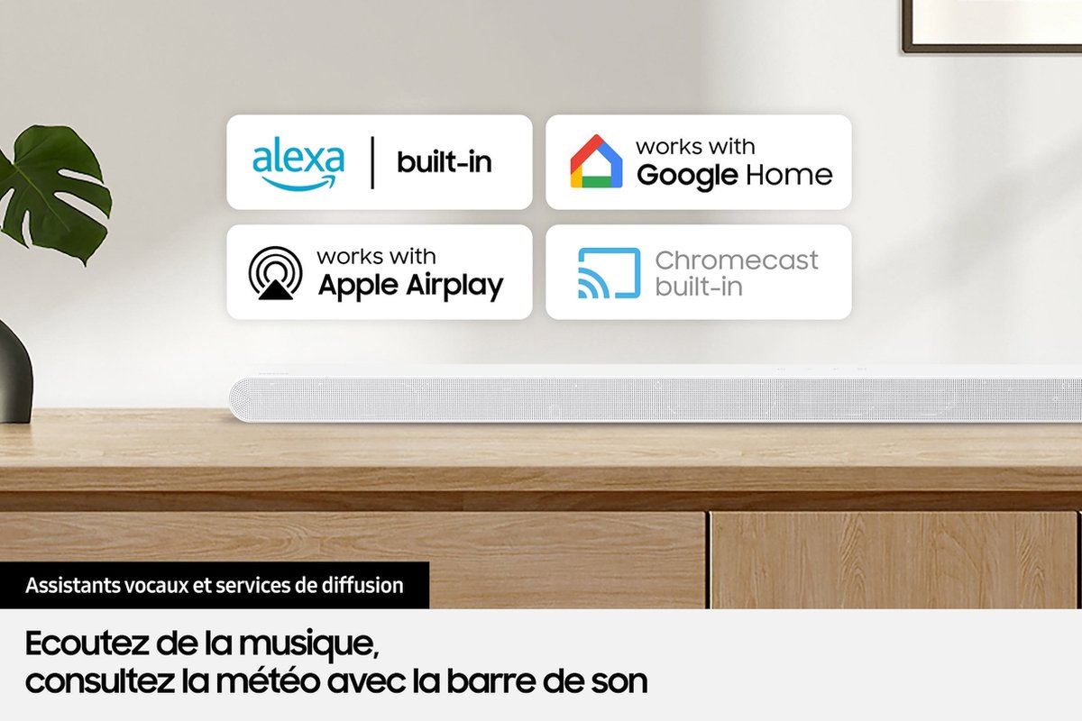 Afbeelding 2 van 3.1.2ch Soundbar - SAMSUNG - HW-S811D - Wireless Atmos - Ultradun - Wifi - Bluetooth - Spraakbesturing - Q-Symphony 3.0