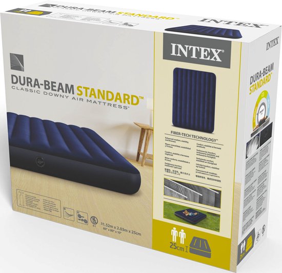 Intex Queen Dura-Beam Classic Downy Luchtbed - 203x152x22 cm