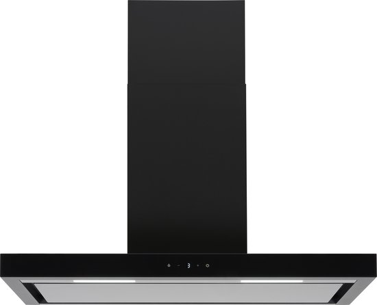 Everglades EVCH9845B - Afzuigkap - Recirculatie - Zwart - 90CM - Met Krachtige Motor van 800M3/H - Inclusief Koolstoffilters - Energieklasse A - 4 Standen - Tiptoets - Digitaal - 5 Jaar Garantie