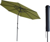 Bol.com Kopu® Valencia Parasol Rond 300 cm met Beschermhoes - Olijfgroen aanbieding