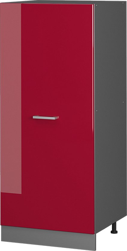Vicco Armoire haute R- Line, Rouge bordeaux brillant/Anthracite, 60 cm