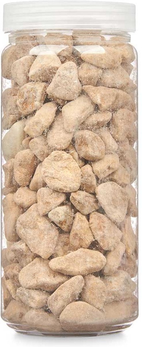 Giftdecor decoratie stenen/steentjes/kiezels - naturel - 10-20 mm steentjes - potje 700 gram - Aquarium en vazen vulling