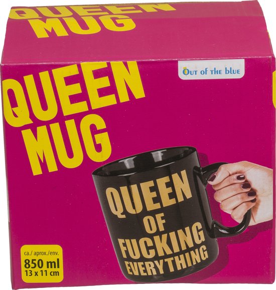 Queen Of Fucking Everything Blechschild 30,5x10,1 Cm - Schlankes Retro-Schild Aus Aluminium