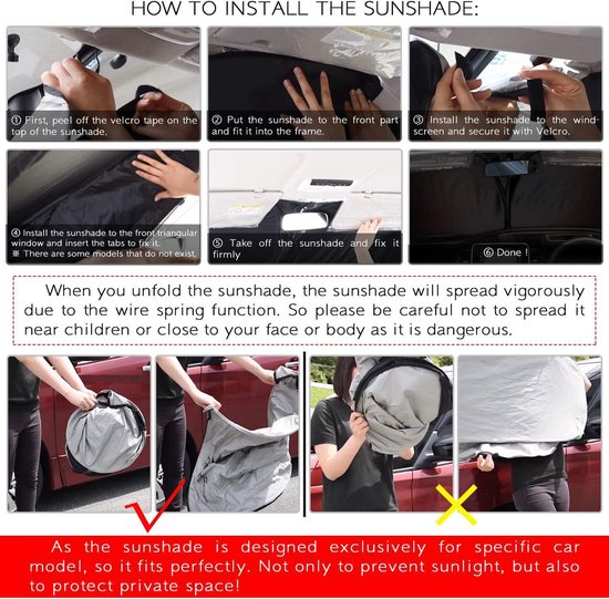 Sun Shade Covers Windshield Parasol Windscreen Sunshade for Toyota Yaris Cross 2020-2022 Car Accessories van Luchild — afbeelding 3