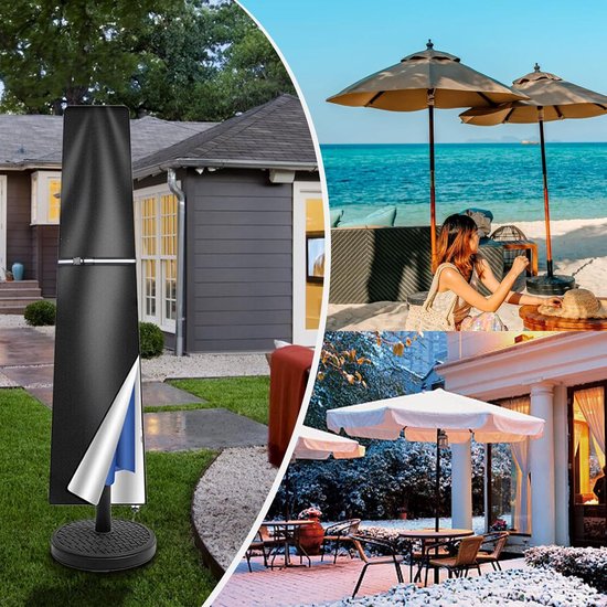 Housse de protection pour parasol, 9210D Oxford, housse de protection pour parasol flottant, résistante aux intempéries, aux UV, à la neige, adaptée aux parasols