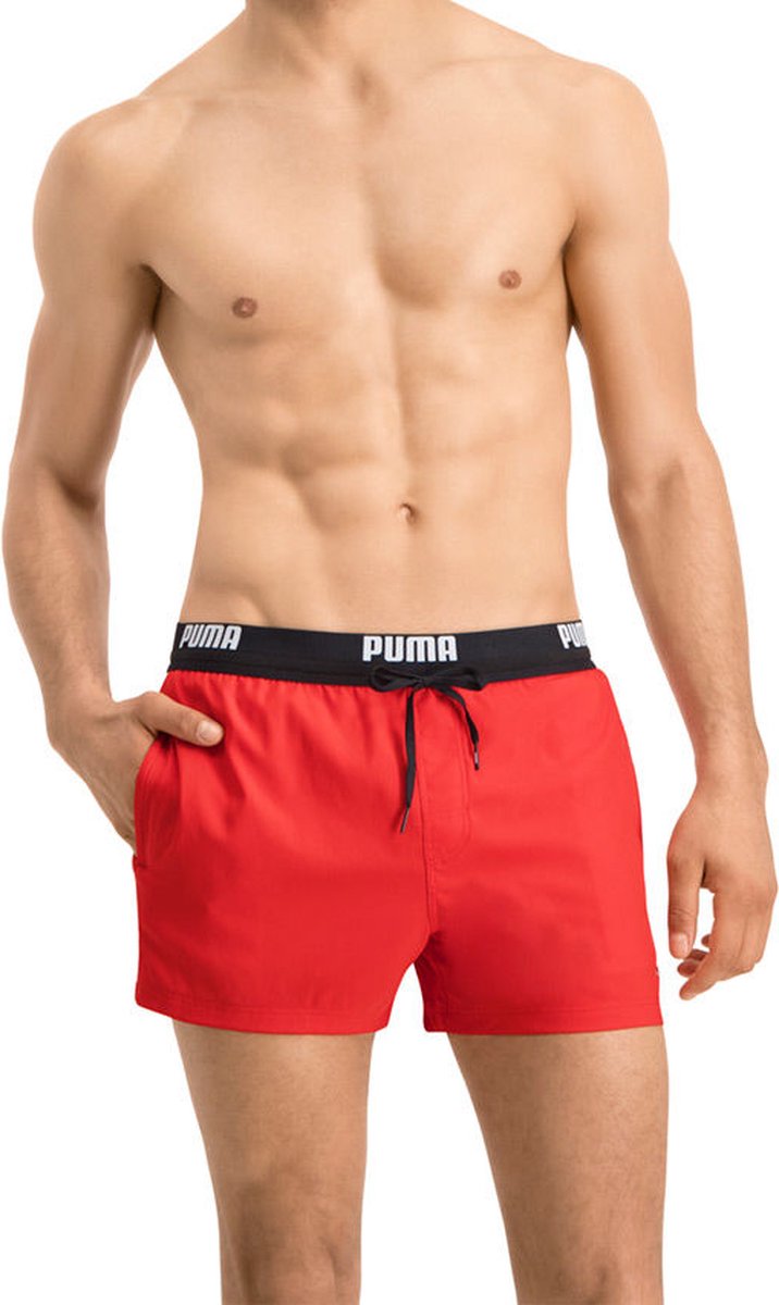 PUMA Swim Logo Short Heren Zwembroek - rood — afbeelding 3