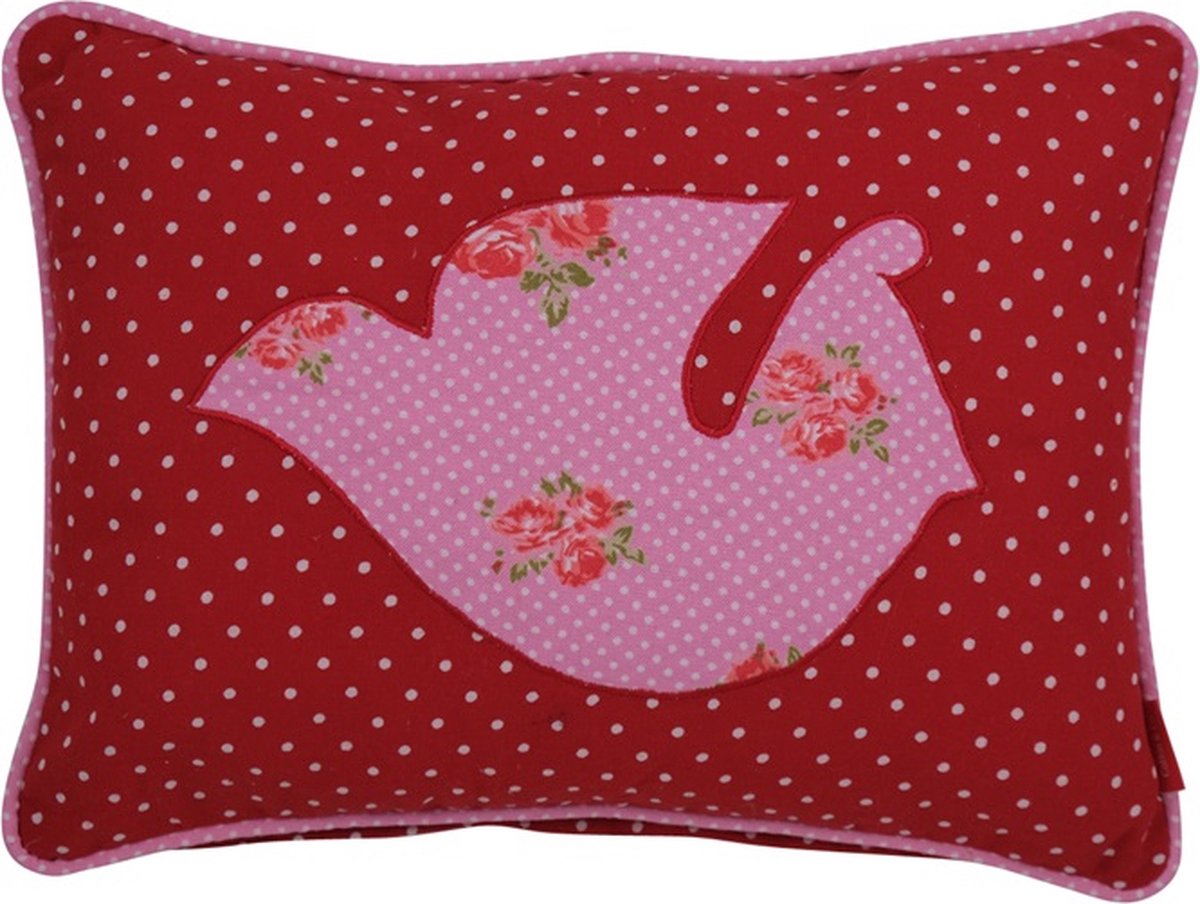 Kussen Rosie Patchwork Roze | 30 X 40 | Sierkussen Voor Woonkamer Of Slaapkamer