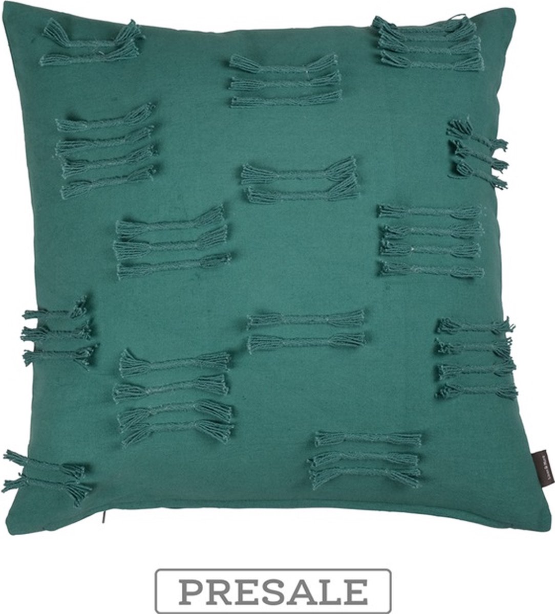 Linen & More Uneven Ruffle Tiffany Kussen | 45 X 45 | Sierkussen Voor Woonkamer Of Slaapkamer Blauw