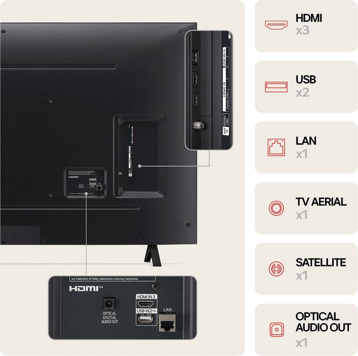 LG 43NANO82T6B - 43 inch - 4K Nanocell - 2024 - Smart TV thumbnail 3