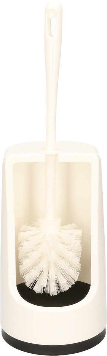 WC-borstel/toiletborstel met houder wit 41 cm van kunststof - Toiletgarnituur