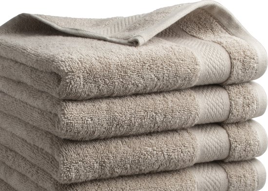 DoubleDry Serviettes Hotel Collection 50x100 cm - lot de 12 pièces - taupe