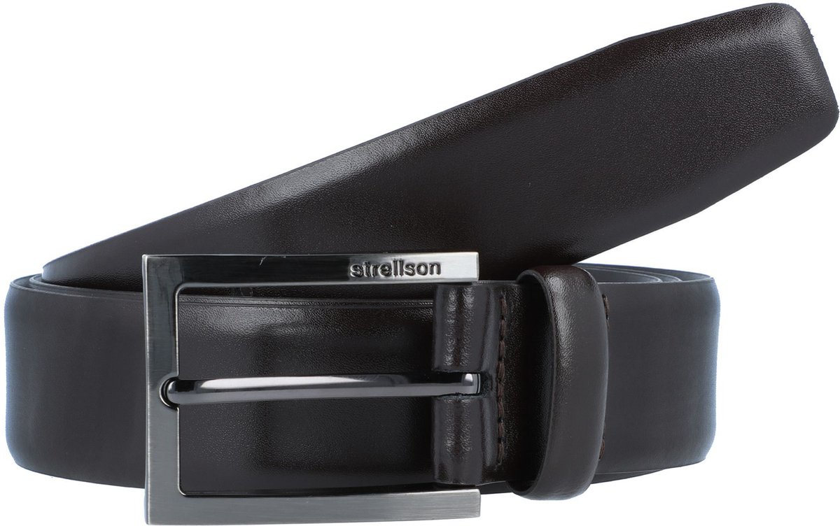 Strellson Premium Riem Leder - Jongens - 115 cm - darkbrown