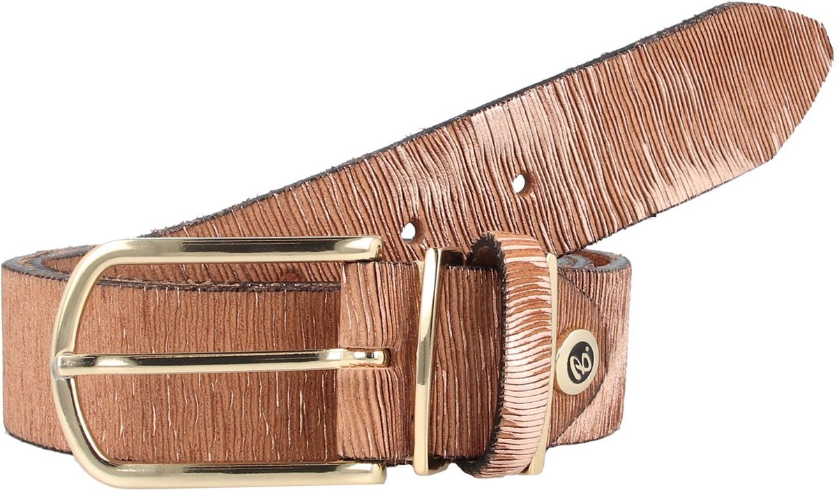 b.belt Riem Cuno Ledergürtel W95 Cuno / Gold Lichtbruin Veelkleurig