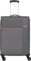 American Tourister Fun Cruise 4 wielen Trolley 68 cm - Zachte bagage - TSA slot - grey orange