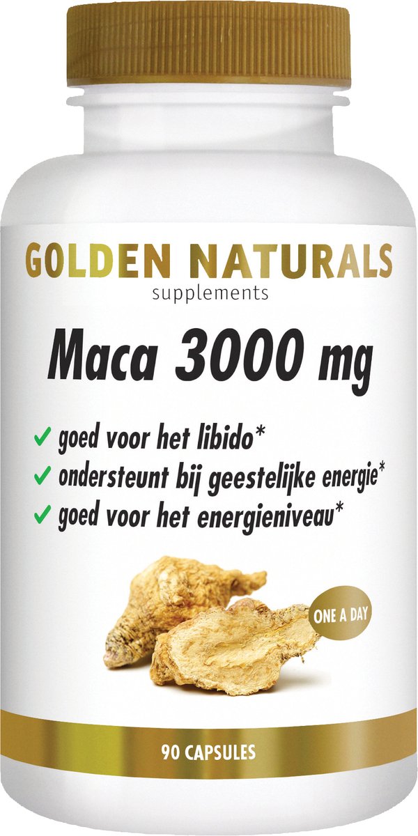 Goedkoopste Golden Naturals Maca 3000mg (90 veganistische capsules