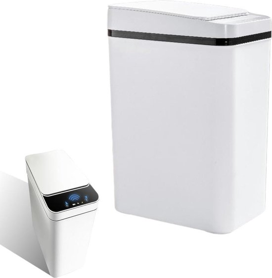 SVITA Sensor Vuilnisemmer 42 Liter - Automatische Elektrische Afvalemmer Wit Met Zacht Sluitend Deksel